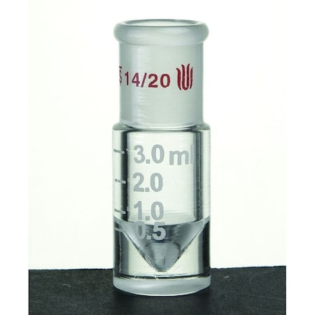 Synthware CONICAL REACTION VIAL, 14/20, GRADUATED, 3mL V141003
